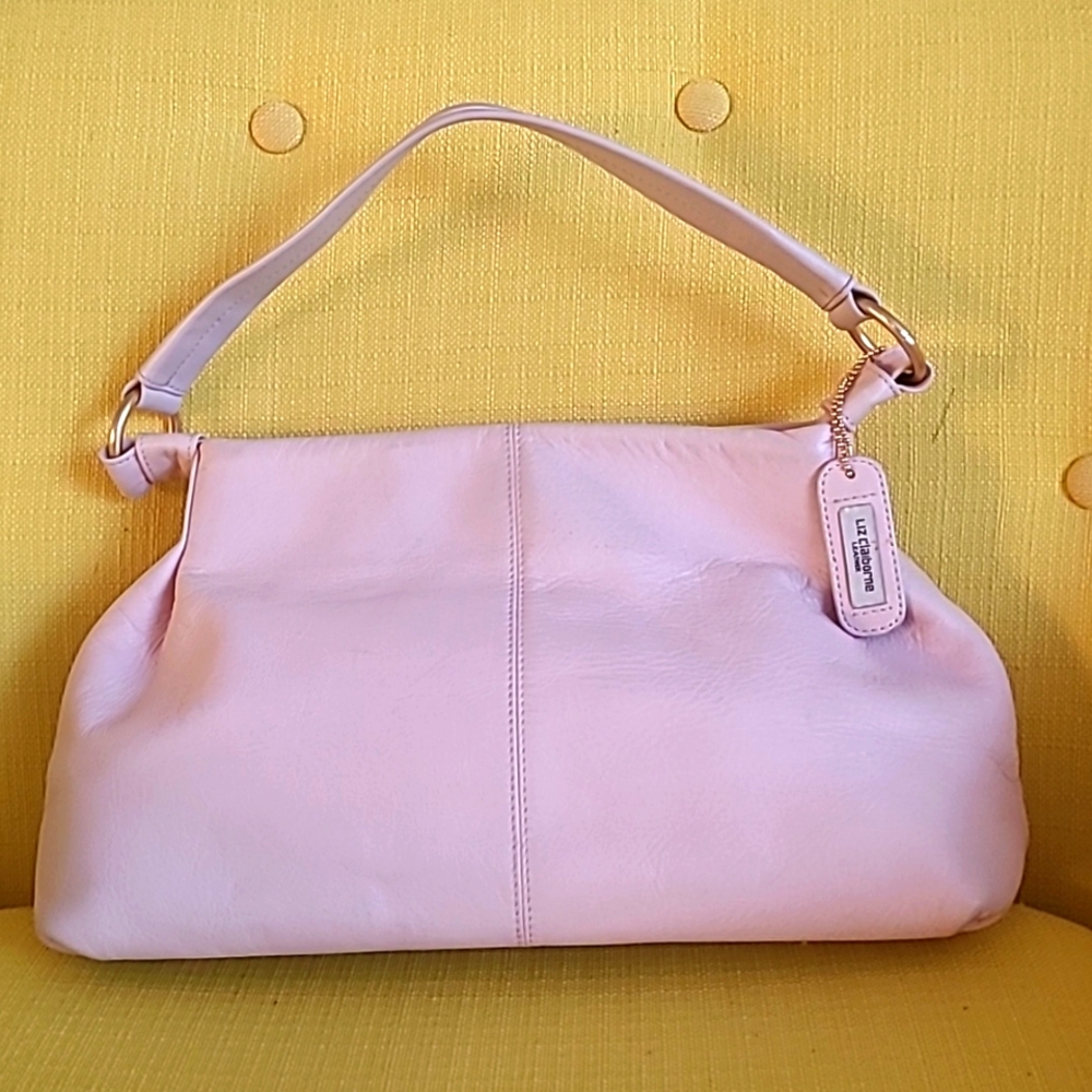 LIZ CLAIBORNE LEATHER PINK BAG